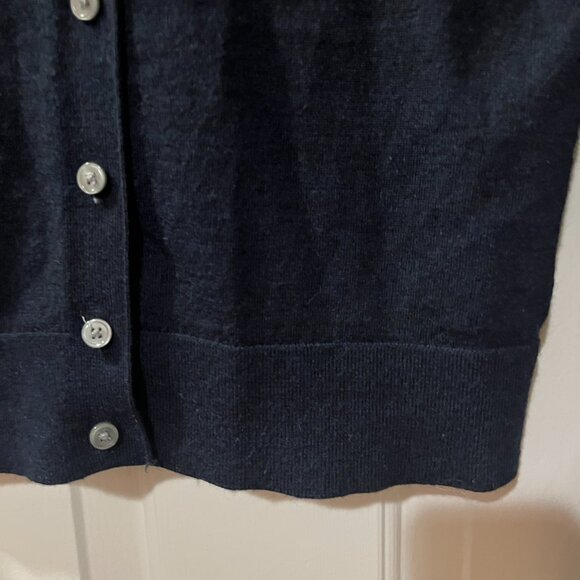 Banana Republic Merino Wool Navy Blue Button Up Cardigan Women's XS Preppy - Picture 5 of 7